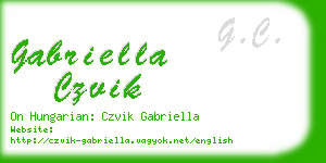 gabriella czvik business card